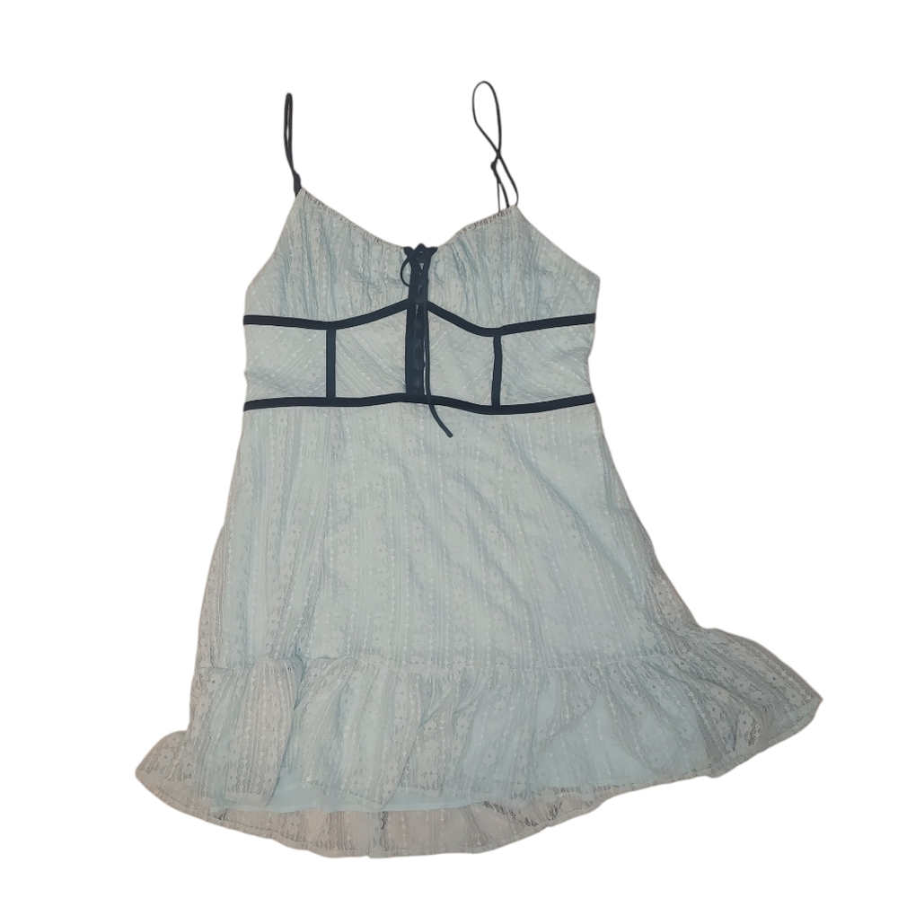 Urban Outfitters  Lace Corset Coquette Dress NWT Lt Blue Size L